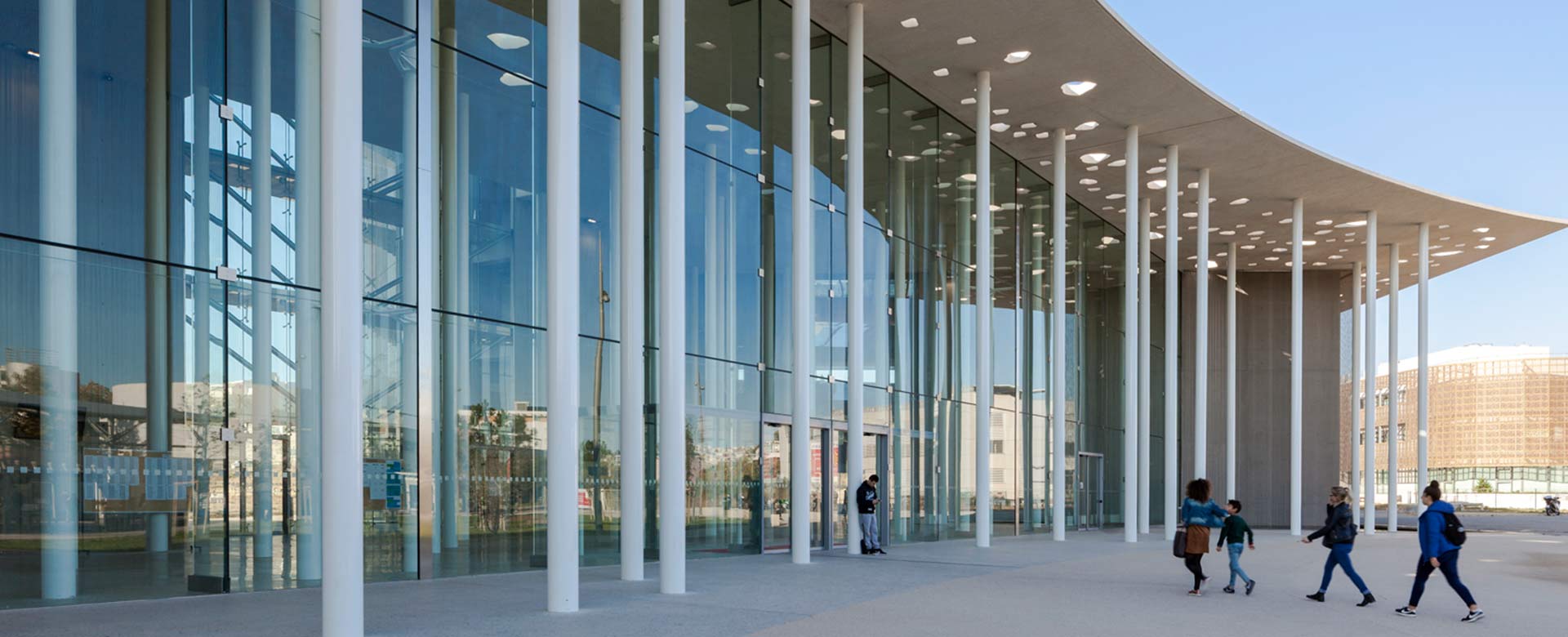 Entrance area of University Montpellier in France.